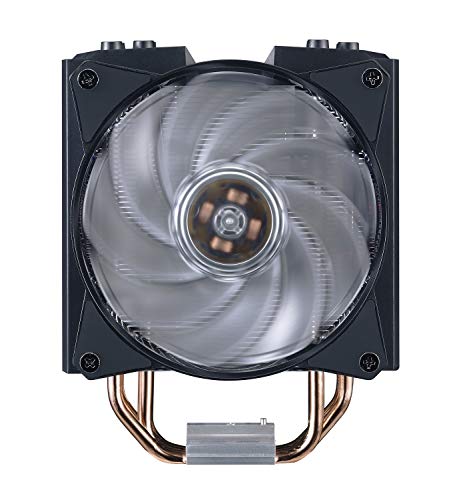 Cooler Master MasterAir MA410M CPU-Kühler - ARGB Hologramm-Effekt, 4 CDC 2.0 Heatpipes mit Temperaturerkennung, Air Glide Armor und Push-Pull-Lüfter von Cooler Master