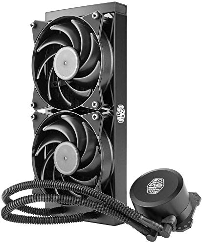 Cooler Master MasterLiquid 240 Wasserkühlung '240mm Radiator, 2x MasterFan Pro 120 AB PWM Lüfter, Weiße LED' MLX-D24M-A20PW-R1 von Cooler Master