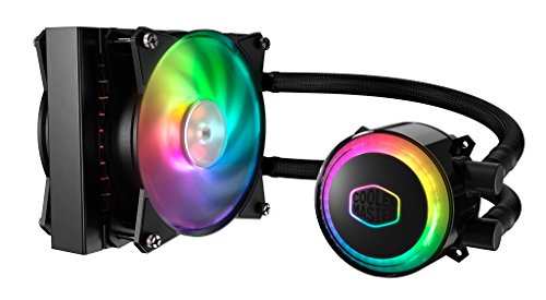 Cooler Master MasterLiquid ML120R RGB-CPU-Wasserkühler - ARGB-Beleuchtungssynchronisation, Premium-Pumpendesign und Dual-Push-Pull-MF120R-ARGB-Lüfter von Cooler Master