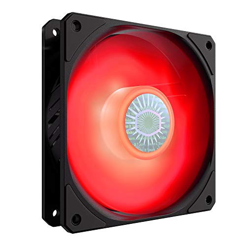 Cooler Master SickleFlow 120 V2 - Roter LED Gehäuselüfter, Cooler Fan mit durchscheinenden Luftstromschaufeln, 62 CFM, 2,5 mmH2O, 8 bis 27 dBA von Cooler Master