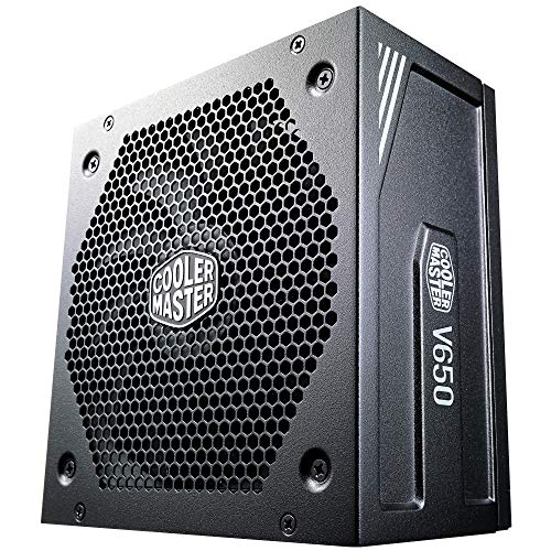 Cooler Master V650 Gold V2 PSU, UK-Stecker – 650 W, 80 Plus Gold, vollmodular, ATX-Netzteil, leiser 135-mm-FDB-Lüfter, halblüfterloser Modus, 10 Jahre Garantie – Black Edition von Cooler Master