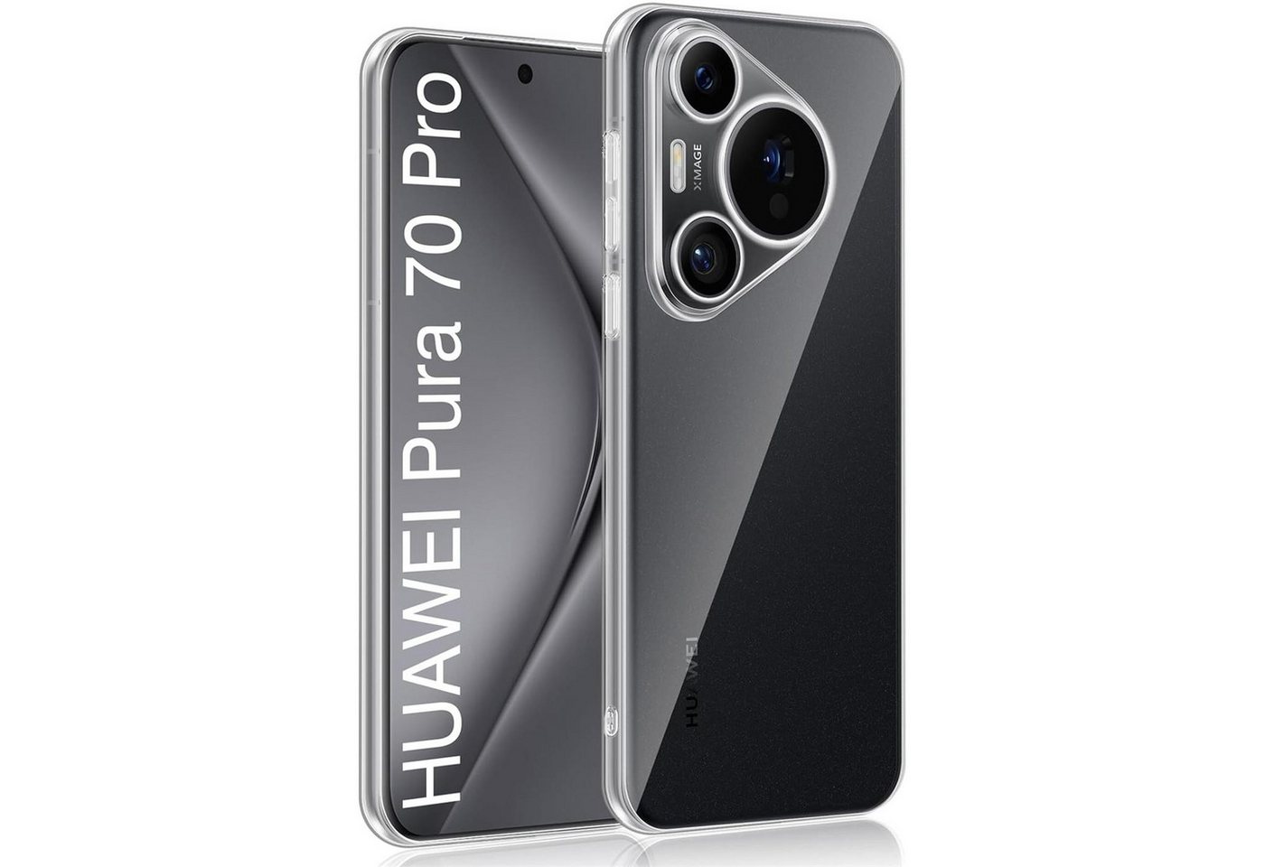 CoolGadget Handyhülle Transparent Ultra Slim Case für Huawei Pura 70 Pro 6,8 Zoll, Silikon Hülle Dünne Schutzhülle für Pura 70 Pro Hülle von Coolgadget