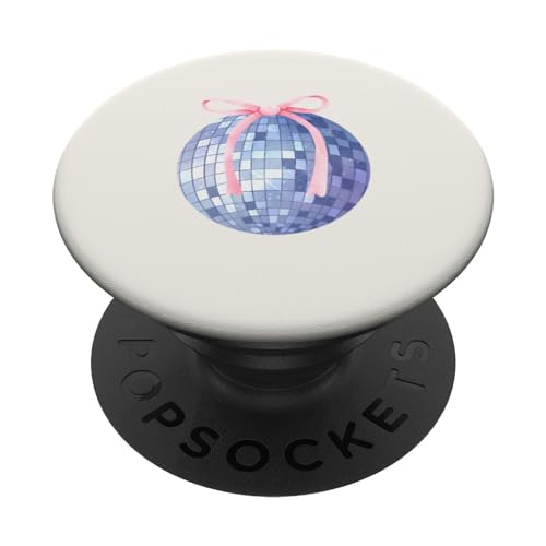 Discokugel rosa Schleife Kokette Girly Aesthetic PopSockets mit austauschbarem PopGrip von Coquette Aesthetic Graphics