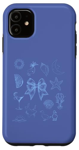 Hülle für iPhone 11 Coastal Granddaughter Blue Preppy Summer Coquette Muscheln von Coquette Aesthetic Graphics