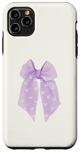 Hülle für iPhone 11 Pro Max Hellviolett Lila Kokette Schleife Aquarell Ästhetik von Coquette Aesthetic Graphics