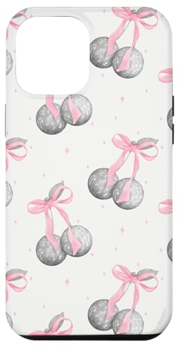 Hülle für iPhone 15 Pro Max Discokugel rosa Schleife Muster Kokette Girly Aesthetic von Coquette Aesthetic Graphics