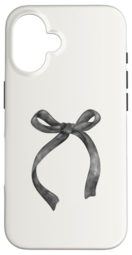 Hülle für iPhone 16 Aquarell schwarze Schleife Girly Kokette Ästhetik von Coquette Aesthetic Graphics