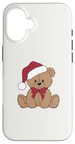 Hülle für iPhone 16 Niedlicher Weihnachtsbär Kastanienbraun Schleife Kokette Ästhetik von Coquette Aesthetic Graphics