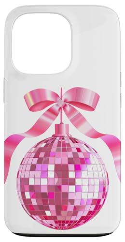 Hülle für iPhone 13 Pro Coquette Discokugel mit rosa Schleife von Coquette Disco Ball Christmas Festive Holiday