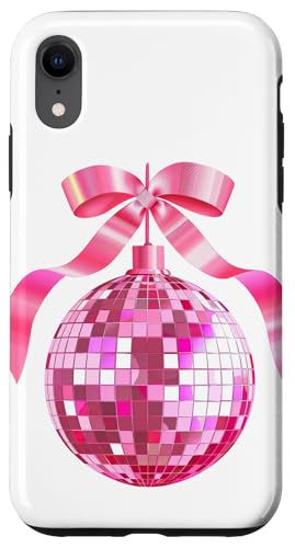 Hülle für iPhone XR Coquette Discokugel mit rosa Schleife von Coquette Disco Ball Christmas Festive Holiday