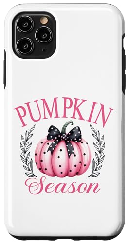 Hülle für iPhone 11 Pro Max Pink Pumpkin Season Polka Dot Kokette Schleife Mädchen Halloween von Coquette Halloween Tees NYC