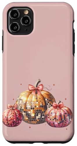 Hülle für iPhone 11 Pro Max Coquette Pumpkin Discokugel süßer rosa Kürbis für Herbstmädchen von Coquette Pumpkin Disco Ball