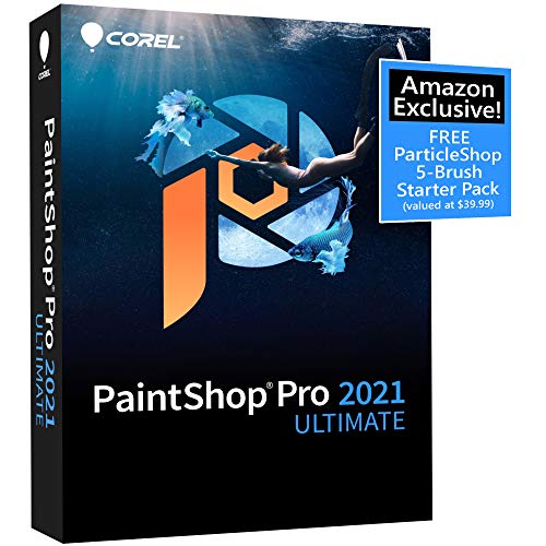 Corel PaintShop Pro 2021 Ultimate | Photo Editing & Graphic Design Software Plus Creative Collection | Amazon Exclusive 5-Brush Starter Pack [PC Disc] [Old Version] von Corel