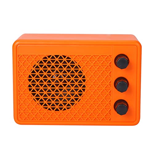 Corghd Mini tragbarer Akustikgitarren-Verstärker Lautsprecher 5 W Akustikgitarre Verstärker für den Innen- und Außenbereich Orange von Corghd