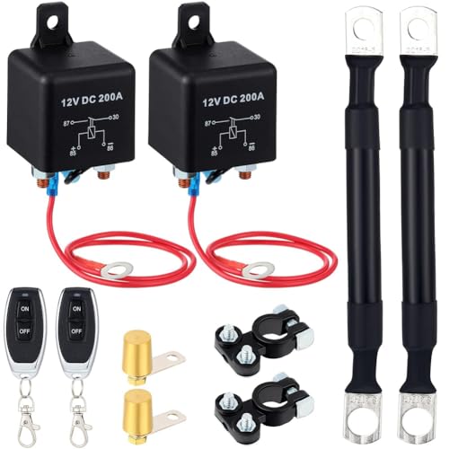 Corghd Remote Battery Disconnect Switch Kit Car Pause Switch Car Battery Cut Off Switch 1Set von Corghd