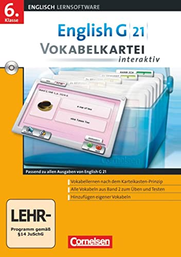 EG 21 Band 2; 6.Klasse Vokabelkarteien interaktiv zu allen Ausgaben von Cornelsen Verlag GmbH