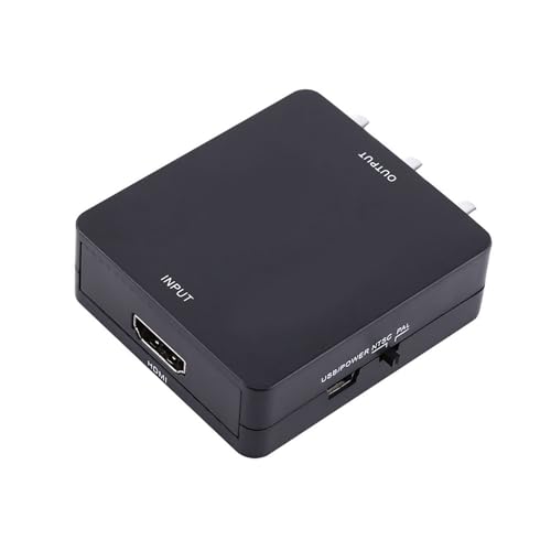 Digitaler HD-Eingang zu Composite Video AV CVBS Adapter Konverter 720p/1080p für HD DVD Displayer Kopfhörer Projektion Schwarz (Schwarz) von Cornesty