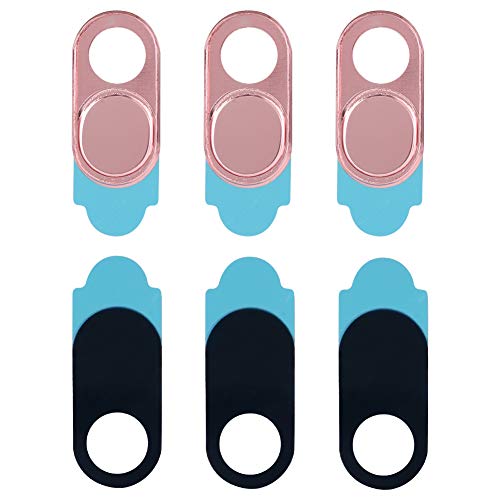 METAL -Kamera -Objektivkappe Webcam Sticker Cover Schützt Datenschutz 3PCs für Smartphone -Tablets (Rosa) von Cornesty