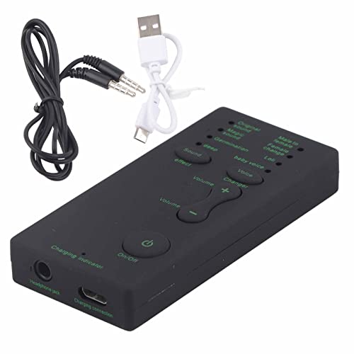 Voice Changer Tragbare Soundkarte Broadcast Voice Changer -Gerät für Mobiltelefone Laptop Gaming Small Light Easy Carry Plug and Play [Entertainment] von Cornesty