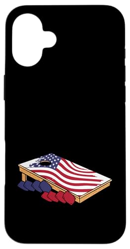 Hülle für iPhone 16 Plus Cornhole-Spiel mit amerikanischer Flagge Patriotic Fun von Cornhole Design Outdoor Games Backyard Fun