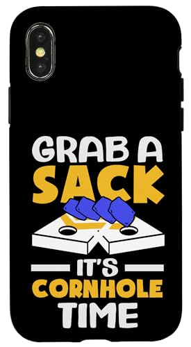 Hülle für iPhone X/XS Schnapp dir einen Sack It's Cornhole Time Fun Game Vibes von Cornhole Design Outdoor Games Backyard Fun