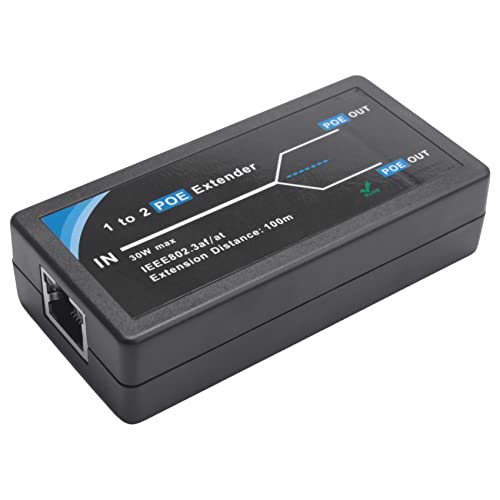 Correa 2 Port POE Extender 10/100Mbps mit IEEE 802.3Af Standard Eingang / -Ausgang für IP Kamera Erweitern 100 Meter für Den POE Bereich von Correa