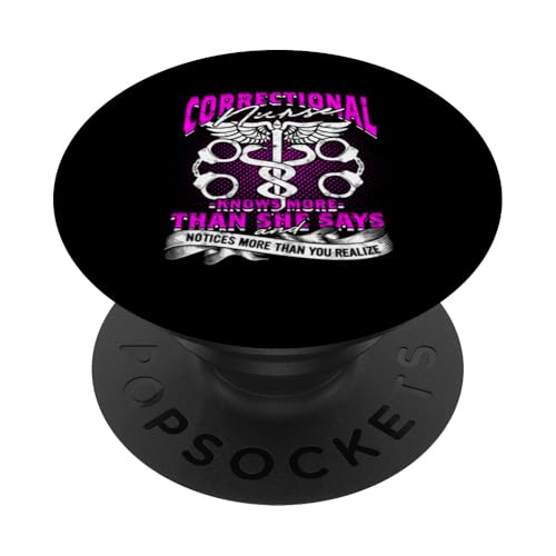 Korrekturkrankenschwester PopSockets Klebender PopGrip von Correctional Nurse Gifts for Women and Men