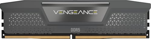 CORSAIR Vengeance DDR5 RAM 16GB (1x16GB) 5200MHz CL40-40-40-77 1.25V AMD Expo Intel XMP 3.0 Desktop-Arbeitsspeicher – Grau (CMK16GX5M1B5200Z40) von Corsair