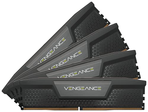 CORSAIR Vengeance DDR5 RAM 64GB (4x16GB) 6000MHz CL36 Intel XMP iCUE Kompatibler Computerspeicher - Schwarz (CMK64GX5M4B6000C36) von Corsair