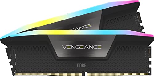 CORSAIR Vengeance RGB DDR5 RAM 48GB (2x24GB) 6800MHz CL34-42-42-110 1.4V Intel XMP 3.0 Desktop-Computer-Speicher – Schwarz (CMH48GX5M2B6800C34) von Corsair