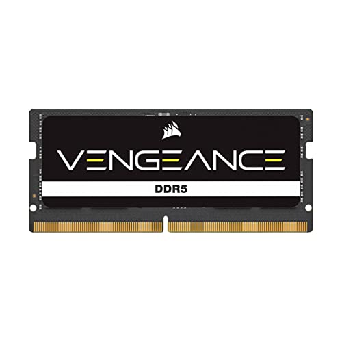 CORSAIR Vengeance SODIMM DDR5 RAM 48GB (1x48GB) 4800MHz CL40 Intel XMP iCUE Kompatibel Computer Speicher – Schwarz (CMSX48GX5M1A4800C40) von Corsair