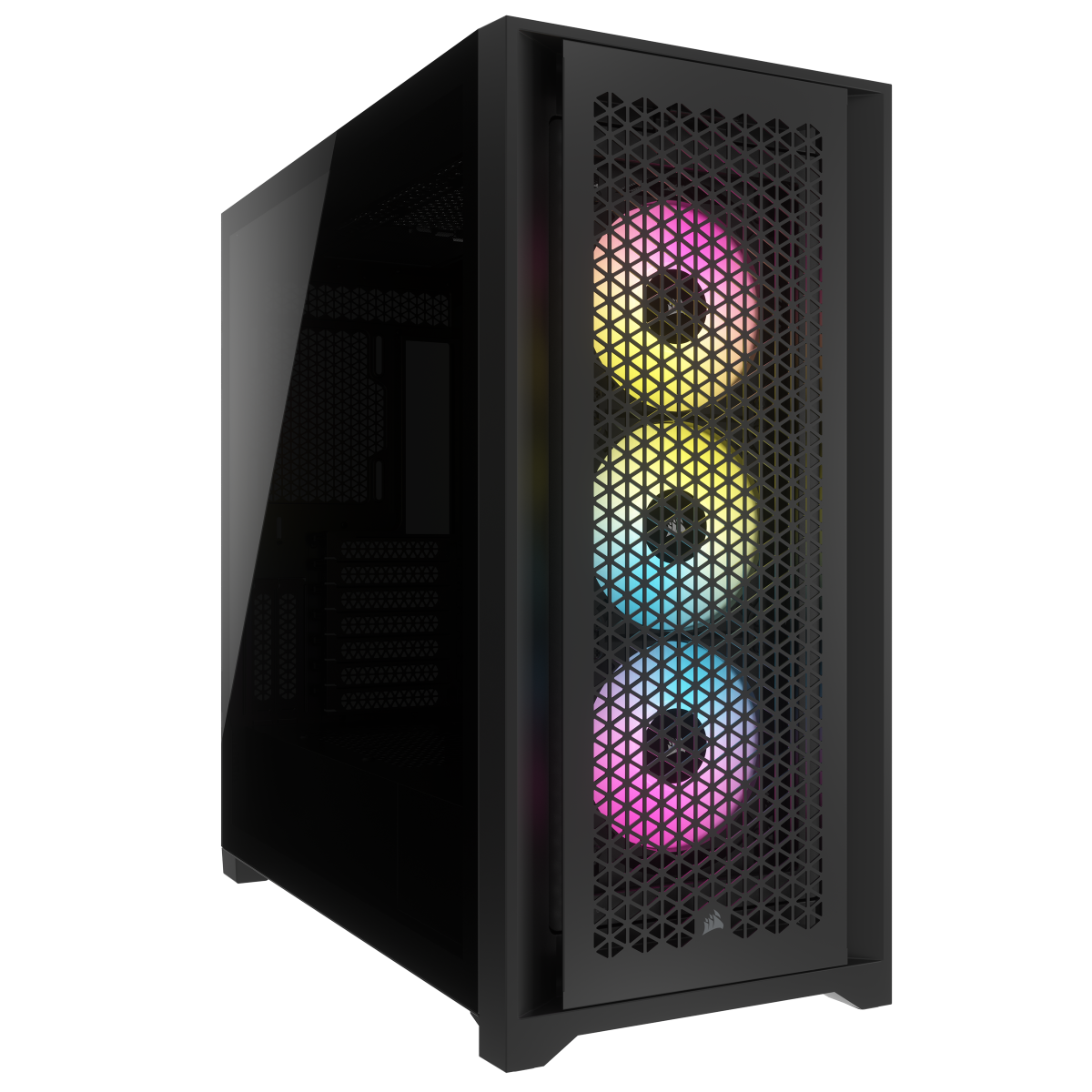 CORSAIR iCUE 5000D RGB Airflow - Mid tower - E-ATX - Seitenteil mit Fenster (gehärtetes Glas) - keine Spannungsversorgung (ATX) - Schwarz - USB/Audio (CC-9011242-WW) von Corsair