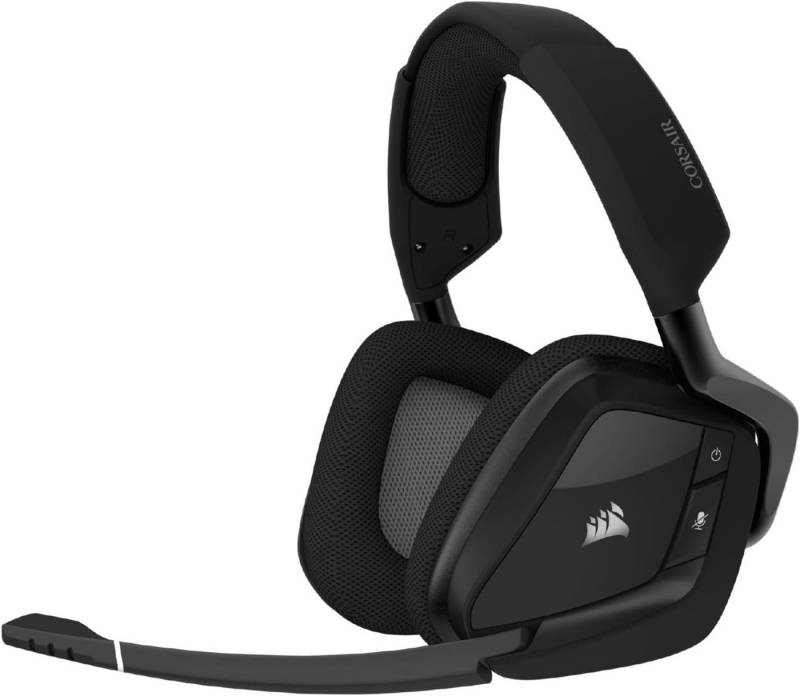 Corsair 2,4-GHz-Drahtlosverbindung Gaming-Headset (Das omnidirektionale Mikrofon überträgt Ihre Stimme klar und präzise. Mit Stummschaltfunktion und LED-Anzeige haben Sie immer die Kontrolle über Ihre Kommunikation., Herausragender 50-mm-Neodym-Treiber Frequenzbereichvon 20 bis 30.000Hz) von Corsair