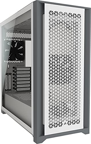 Corsair 5000D Airflow Mid-Tower-ATX-PC-Gehäuse mit Gehärtetem Glas (Frontverkleidung für Hohen Luftdurchsatz, RapidRoute-Kabelführungssystem, Zwei Enthaltene 120-mm-Lüfter) Weiß von Corsair