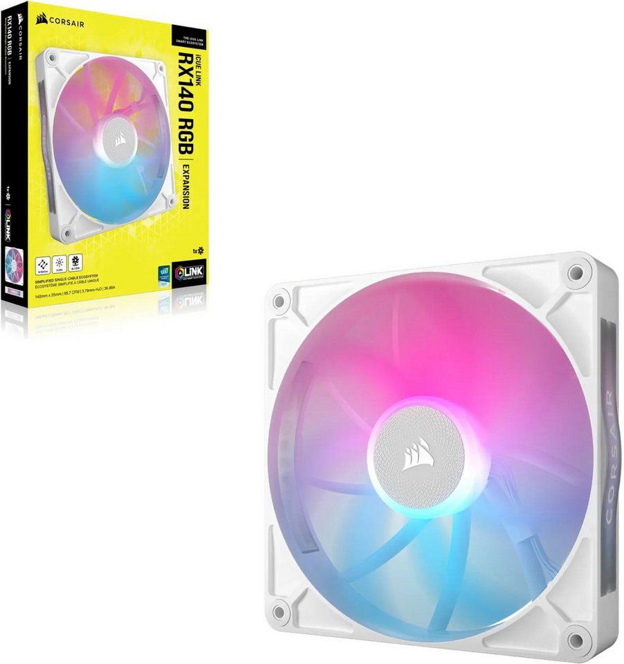 Corsair CPU Kühler iCUE LINK RX140 RGB 140-mm-PWM-Einzellüfter-Erweiterung von Corsair