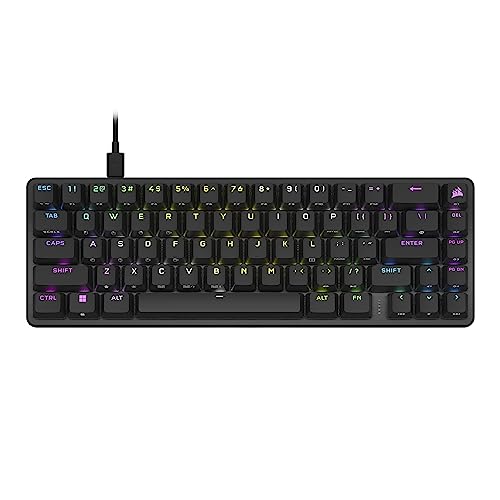Corsair K65 PRO Mini RGB 65% Optical Mechanical Gaming Keyboard - OPX Schalter - PBT Double-Shot Tastenkappen - iCUE Kompatibel - QWERTY NA Layout - Schwarz von Corsair