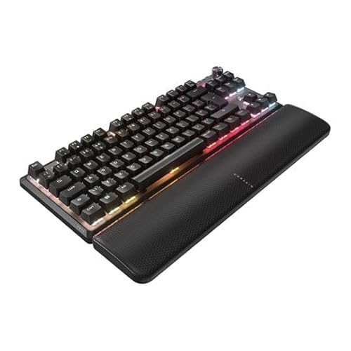 Corsair K70 PRO TKL RGB magnetisch-mechanische kabelgebundene Gaming-Tastatur – vorgeschmierte MGX Hyperdrive verstellbare Schalter – Schnellauslösermodus – 8000Hz Hyper-Polling – QWERTY UK – Schwarz von Corsair