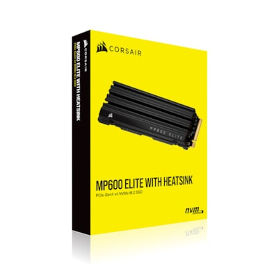 Corsair MP600 ELITE NVMe SSD 2 TB 3D TLC NAND M.2 2280 PCIe Gen4 m. Kühlkörper von Corsair