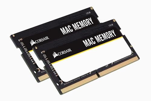 Corsair Mac Memory SODIMM 32GB (2x16GB) DDR4 2666MHz CL18 Speicher für Mac-Systeme, Apple-Qualifiziert - Schwarz von Corsair