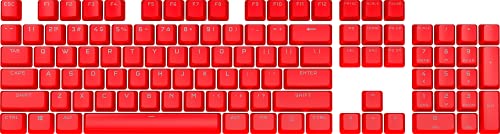 Corsair PBT Double-Shot PRO Keycap Mod Kit (Double-Shot PBT Keycaps, Standard Bottom Row Compatibility, Textured Surface, 1.5mm Thick Walls with Backlit Font, O-Ring Dampeners Included) Origin Red von Corsair