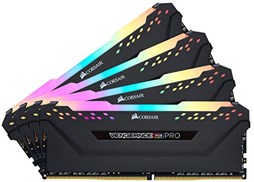 Corsair VENGEANCE RGB PRO 128GB (4x32GB) DDR4 3000 (PC4-24000) C16 Desktop Speicher - Schwarz (CMW128GX4M4D3000C16) von Corsair