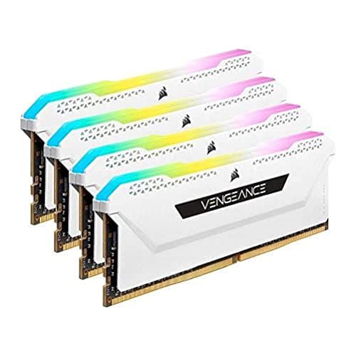 Corsair Vengeance Arbeitsspeicher (64 GB (4 x 16 GB), DDR4 3600 (PC4-28800) C18, 1,35 V, Weiss, CMH64GX4M4D3600C18W von Corsair