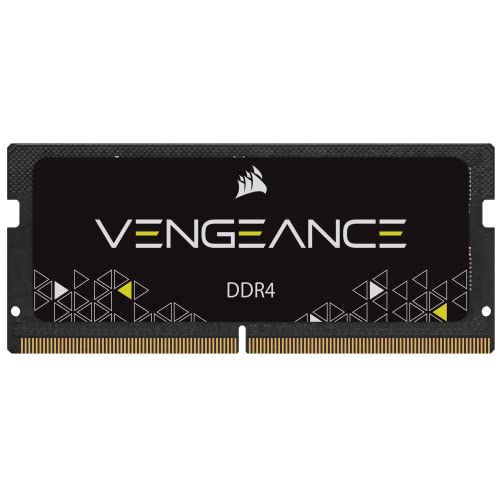 Corsair Vengeance SODIMM 16GB (1x16GB) DDR4 2666MHz CL18 Speicher für Laptop/Notebooks (Unterstützung für Intel Core™ i5 und i7 Prozessoren der 6. Generation) Schwarz von Corsair