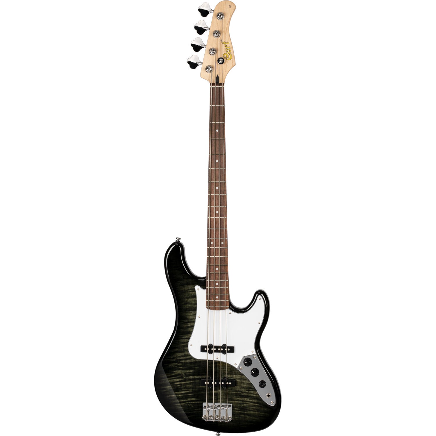 Cort GB24JJ Trans Black Electric Bass Guitar von Cort