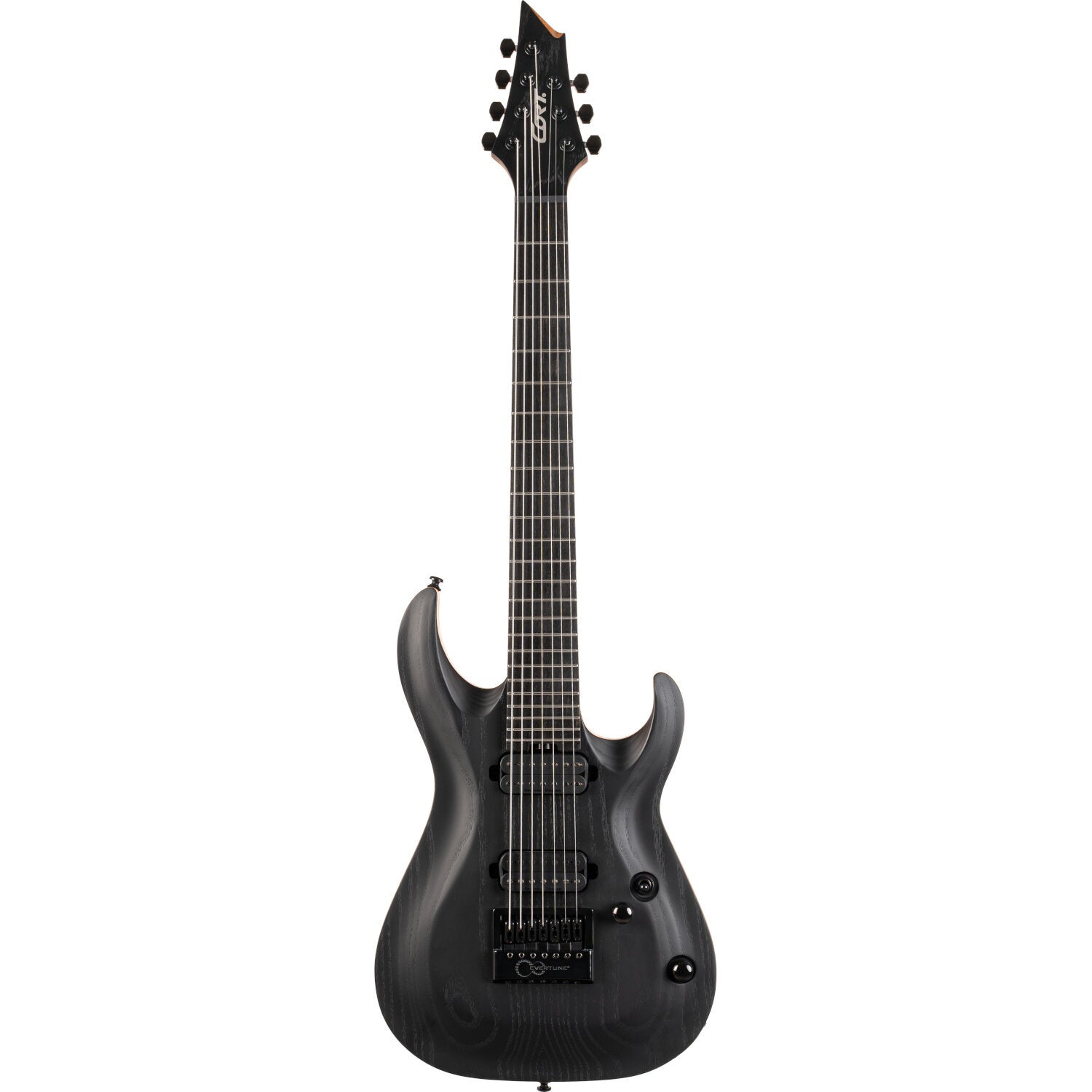 Cort KX707 Evertune Open Pore Black 7-String Electric Guitar von Cort