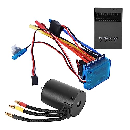 Bürstenloser Motor und Esc, 3650 Motor 3100KV Bürstenloser ESC-Programmkartensatz Bürstenloser Motor Wasserdichter RC-Bürstenloser Motor-ESC für 1/10 RC-Auto-LKW-Ersatzteil (120A) von Cosiki