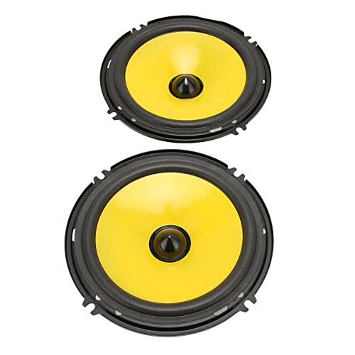 Cosiki Autolautsprecher, Türlautsprecher, Autotürlautsprecher, Höhenbass, Stereo, 600 W, Koaxiallautsprecher, Lautsprecher für Fahrzeug, LKW, 6 Zoll, 2 Stück von Cosiki