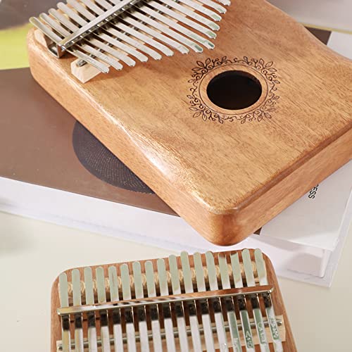 Kalimba, Finger-Daumenklavier mit Starker Durchschlagskraft, 17-stimmiges Daumenklavier, Daumenklavier für Erwachsene für Musikliebhaber und Anfänger (Holzfarbe) von Cosiki