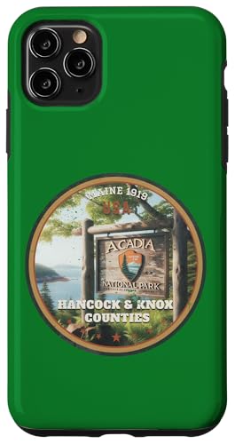 Hülle für iPhone 11 Pro Max Acadia National Park Rundes Schild von Coto7