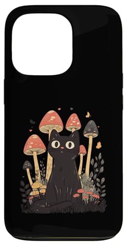 Hülle für iPhone 13 Pro Katze Pilz Vintage Cottagecore Ästhetik Mädchen Frauen von Cottagecore Aestethic Mushroom Tees